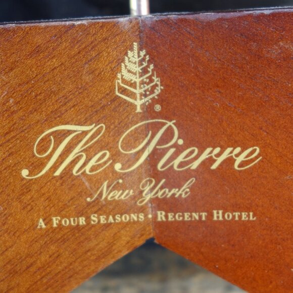 Vintage The Pierre New York A Four Seasons Regent Hotel Wood Hanger - Picture 3 of 12
